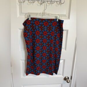 Lularoe stained glass Cassie pencil skirt size XL